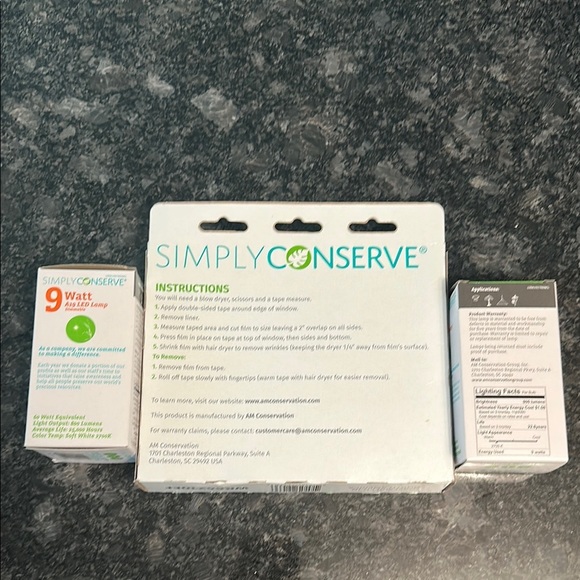 Simply Conserve Window Insulating Kit with TWO 9 watt LED Bulbs - Conserve Energ - Picture 4 of 4